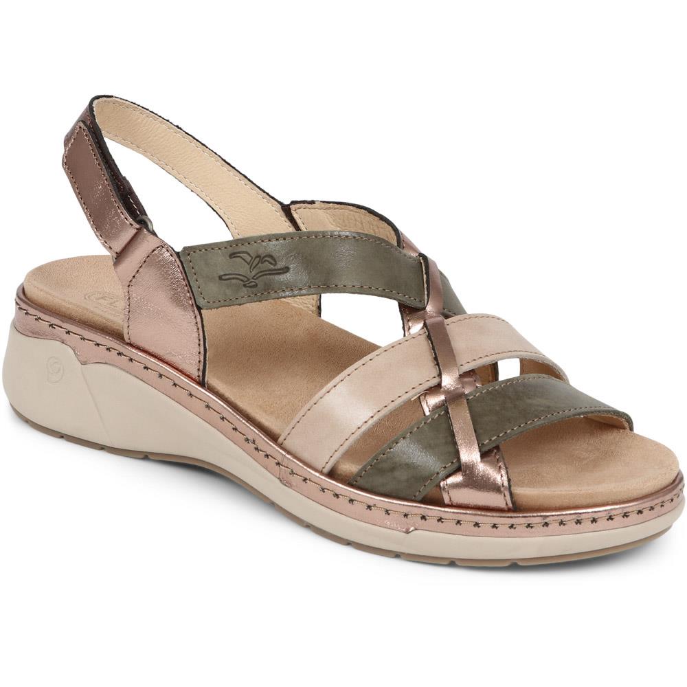 Touch-Fasten Leather Sandals  - CAL39018 / 325 262 image 0