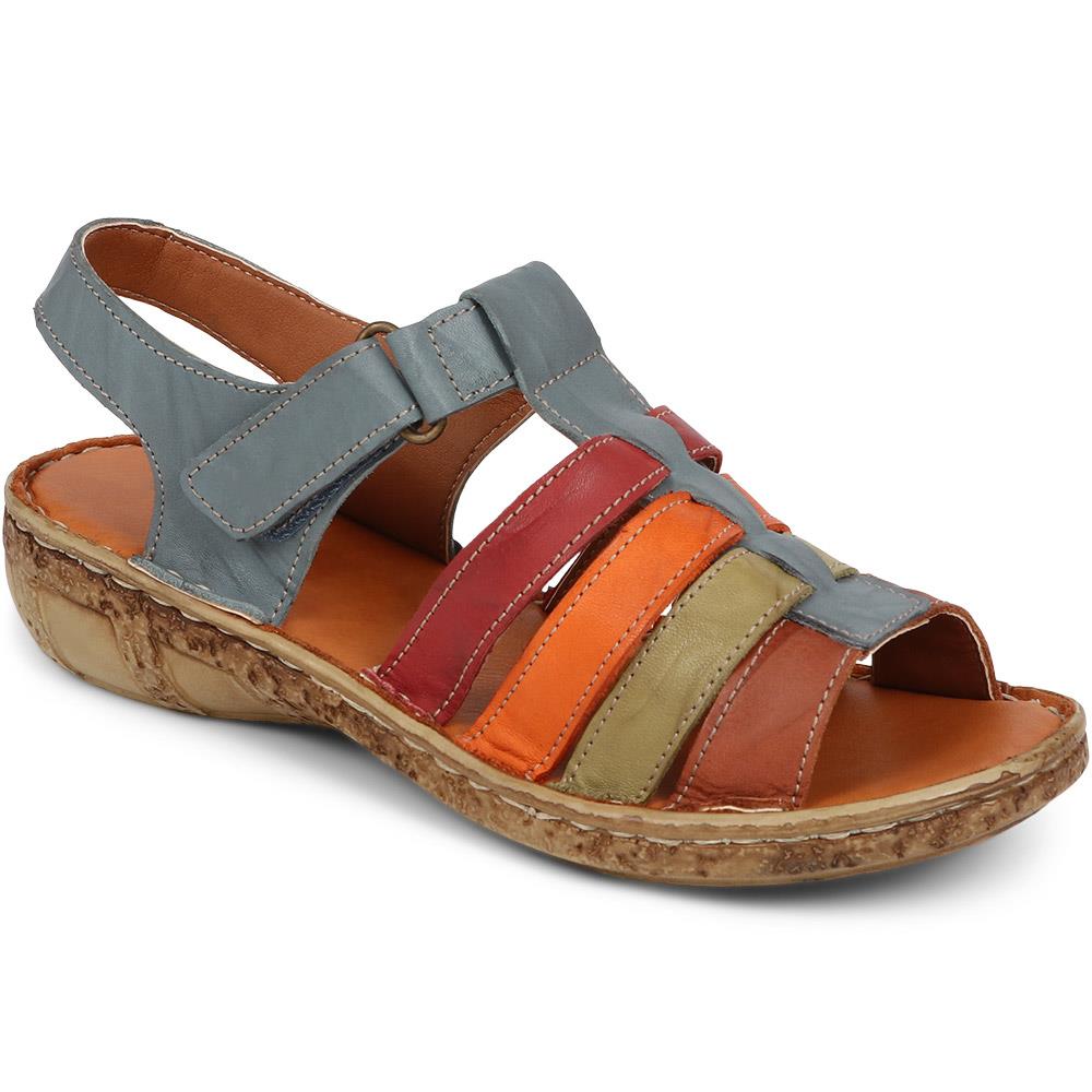 Open-Toe Leather Sandals - HAK39015 / 325 525