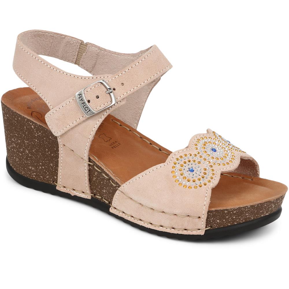 Leather Wedge Sandals - FLY39075 / 324 755 image 0