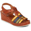 Colourful Leather Wedge Sandals  - KARY39005 / 325 398 image 0