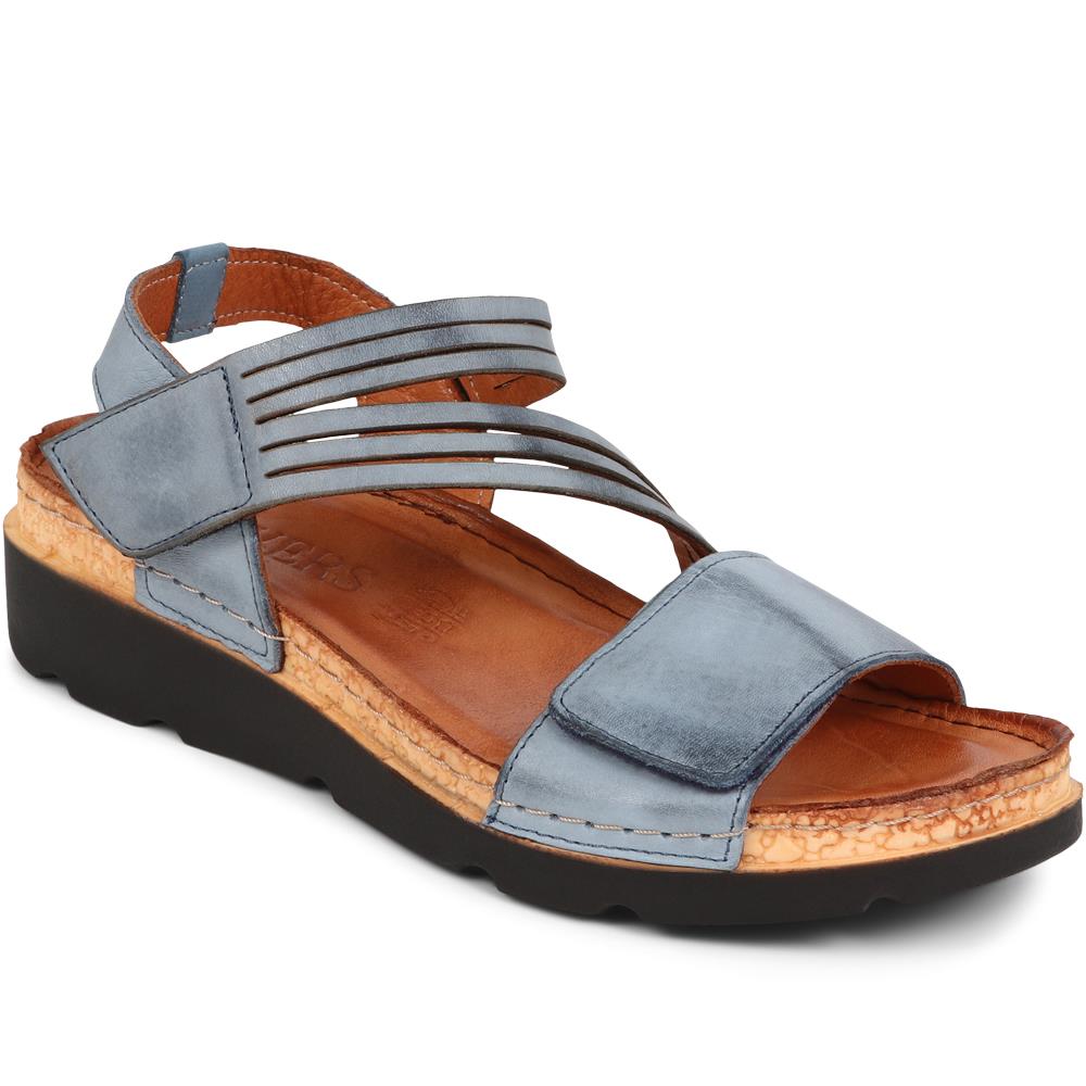 Touch-Fasten Leather Sandals  - KARY39029 / 325 513 image 0