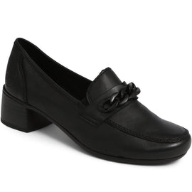 Leather Heeled Loafers 