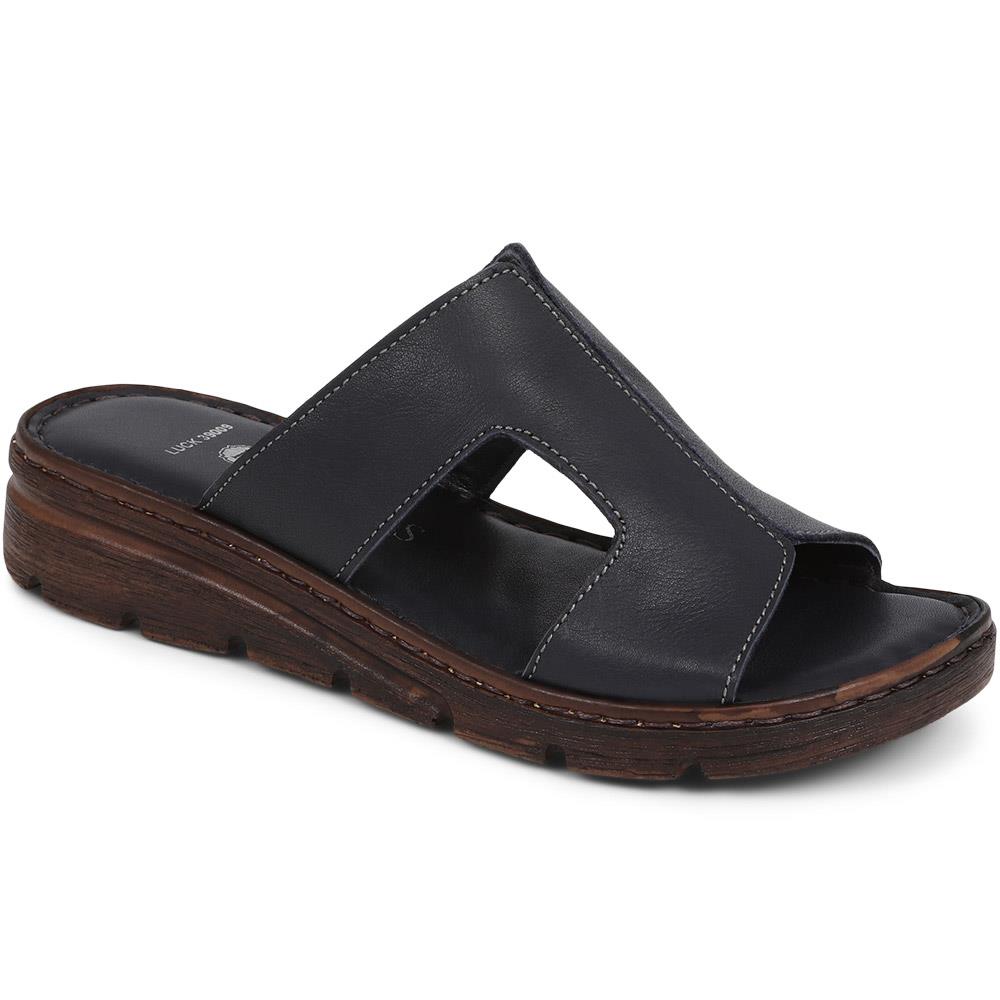 Leather Slip On Sandals - LUCK39009 / 325 535 image 0