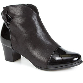 Block Heeled B Ankle Boots