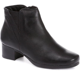 Heeled Leather Ankle Boots