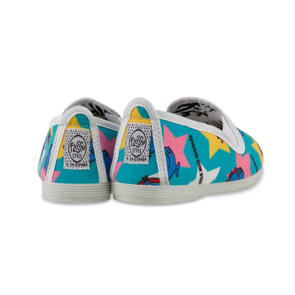 Kids Little Miss Giggles (Mr Men) Slip On Plimsoll – Flossy Shoes