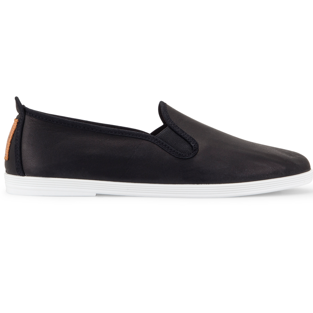 Mens Black Madrid Slip on Plimsoll – Flossy Shoes