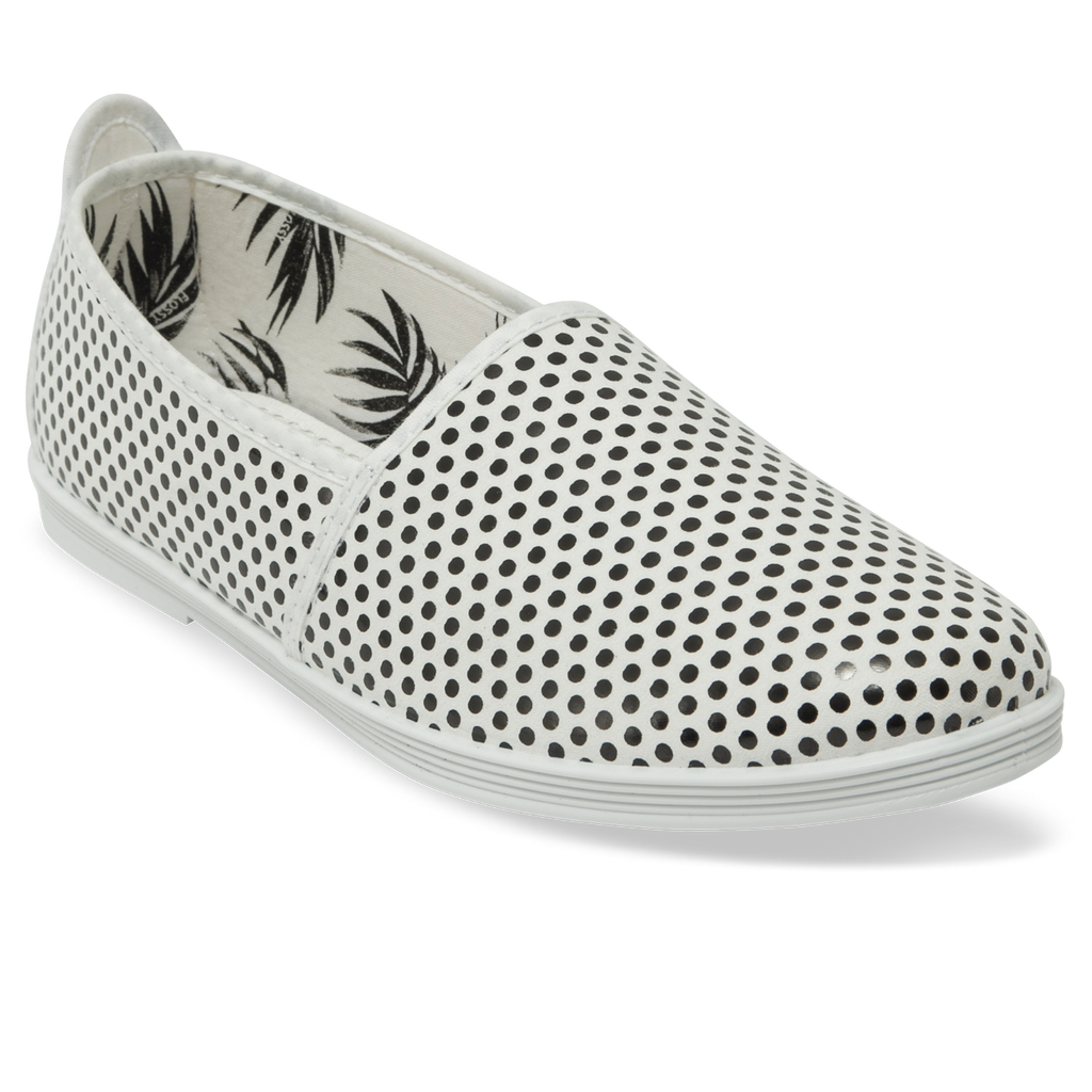 Womens Print White Rissa Slip on 