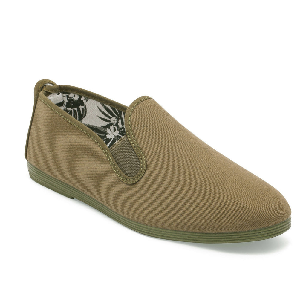 Womens Khaki Guadix Slip on Plimsoll 