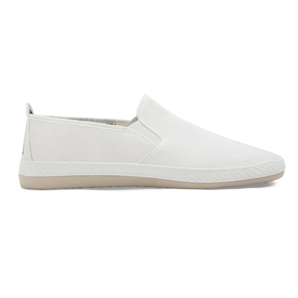 Womens White Orla Slip on Espadrille Plimsoll – Flossy Shoes