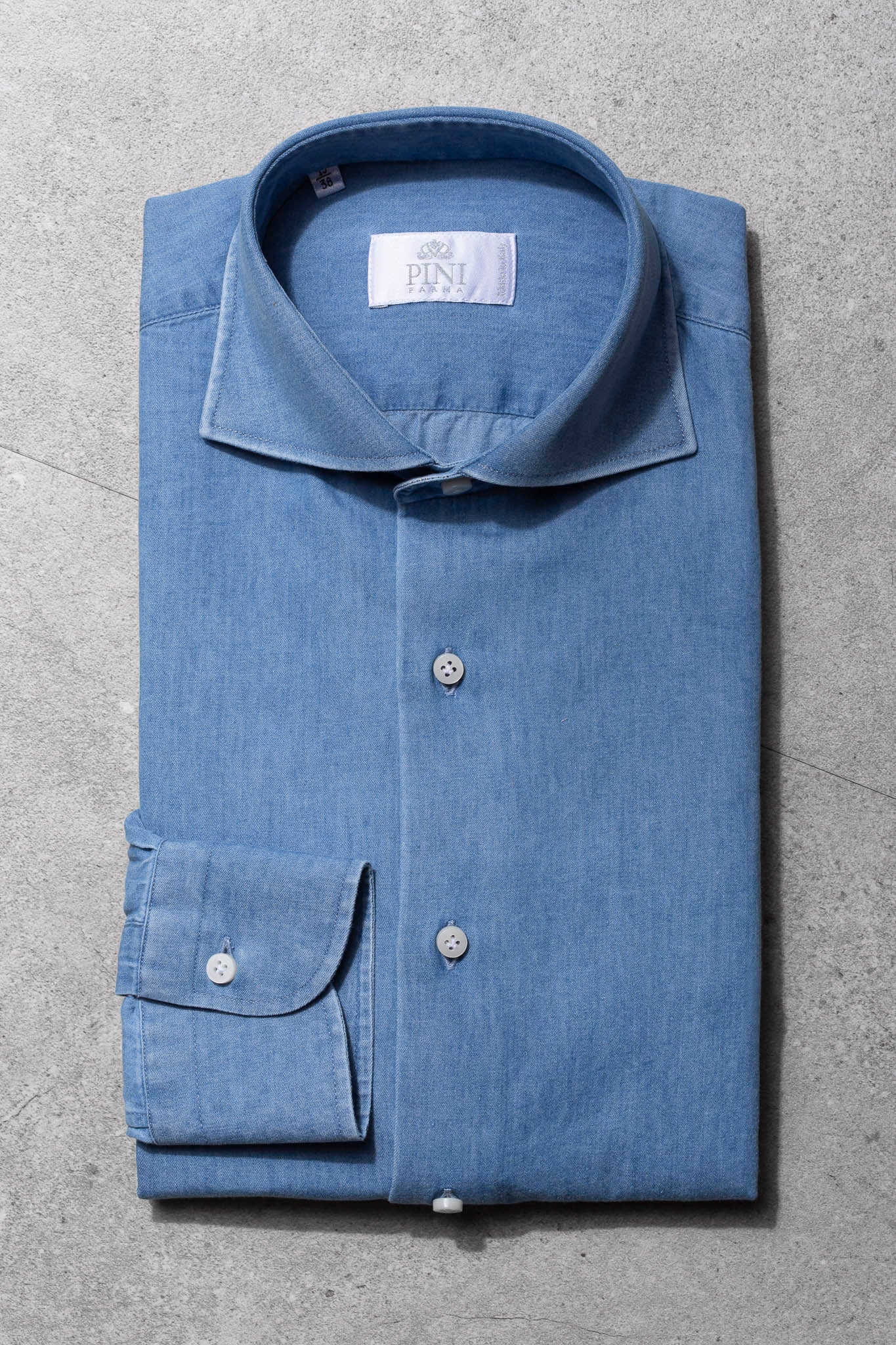 Denim blue shirt - Made in Italy - Pini Parma