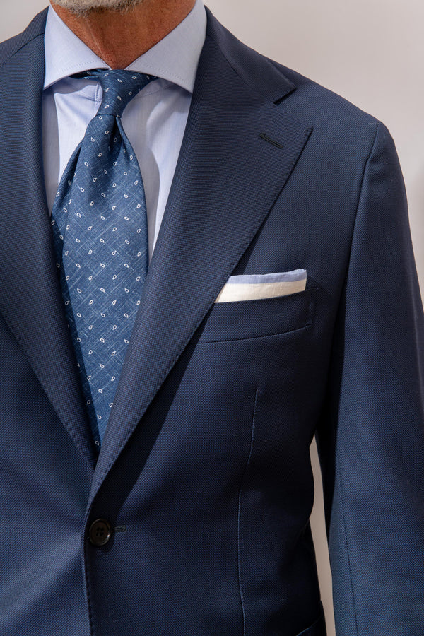 Blue birdseye suit - Made in Italy - Pini Parma
