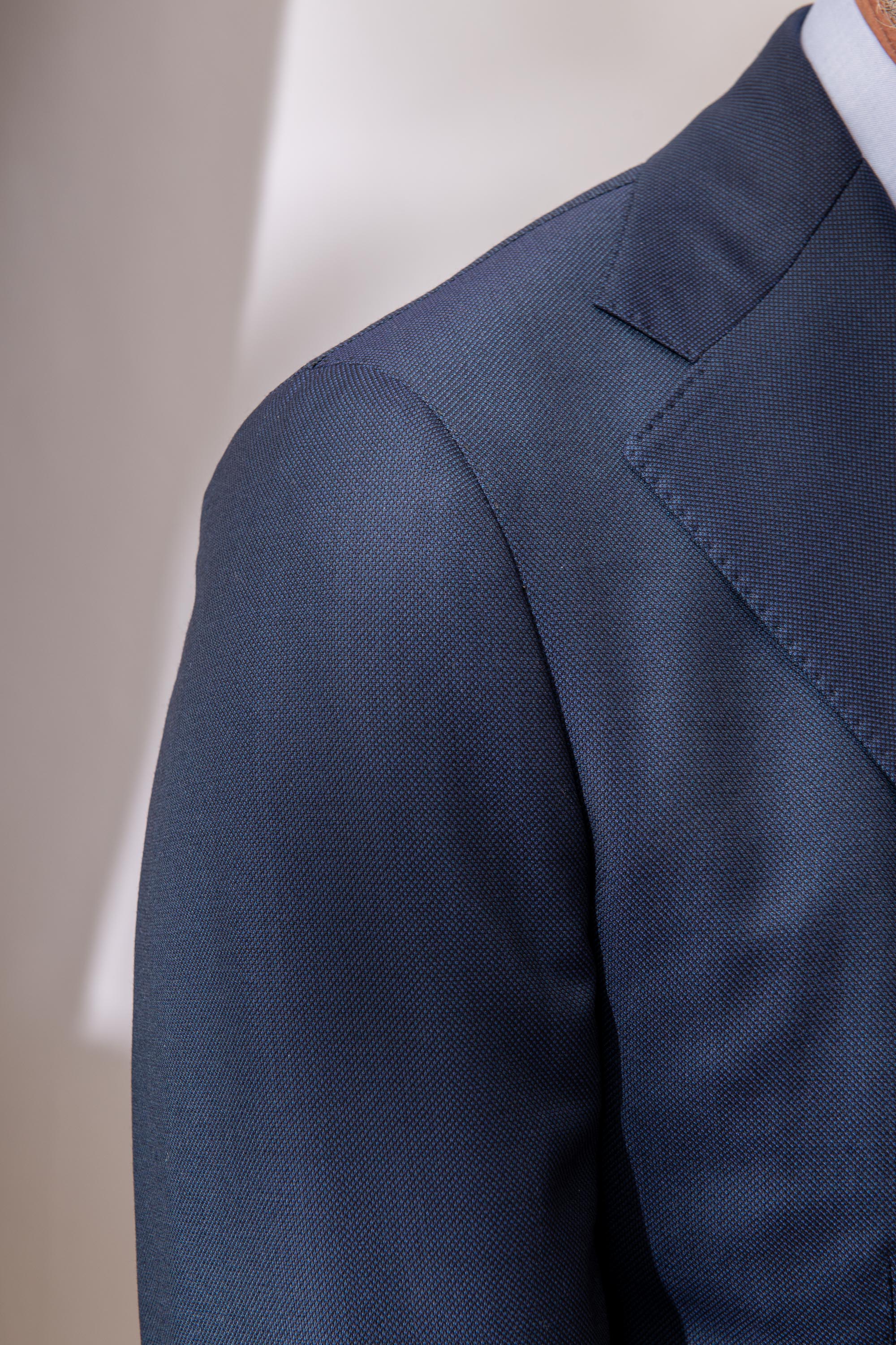 BLUE BIRD'S EYE SUIT With Side Adjuster - Made in Italy - Pini Parma