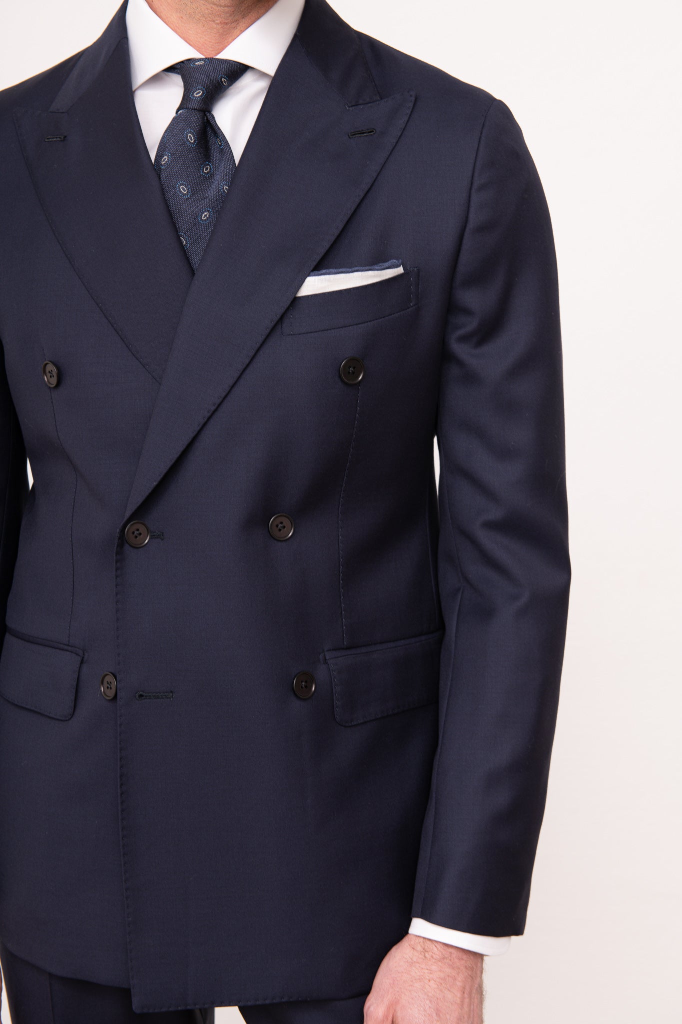 Adoro Deluxe: 100% Italian Wool Notch Lapel Royal Blue Suit