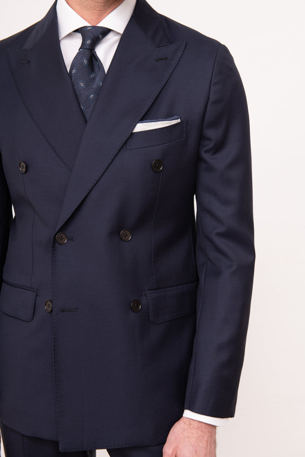Blue double breasted suit | Made in Italy | Pini Parma