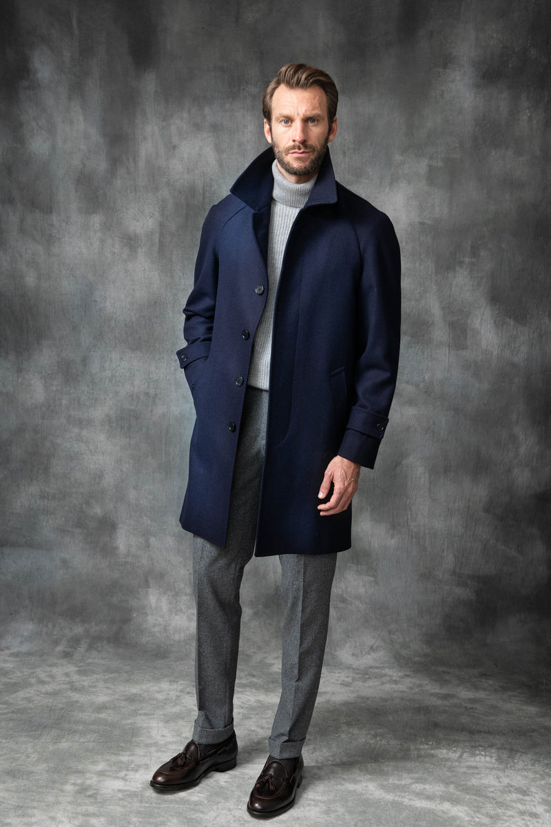 WOOL CASHMERE RAGLAN COAT | Made in Italy | Pini Parma