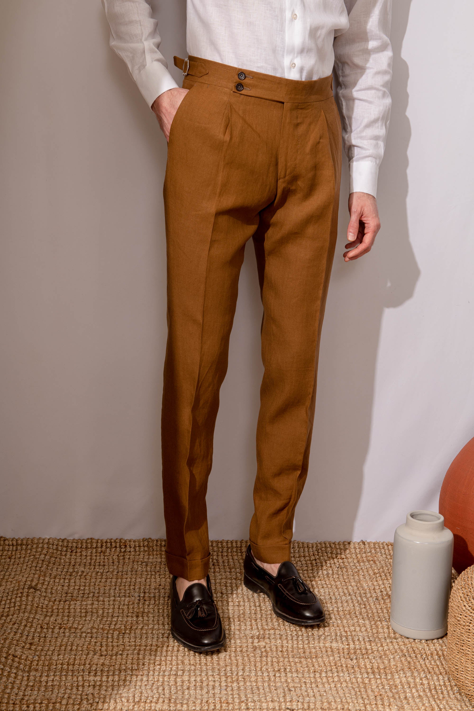 Beige cotton trousers Soragna Capsule Collection - Made in Italy
