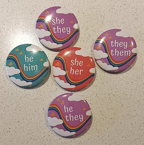 pronoun pins enamel