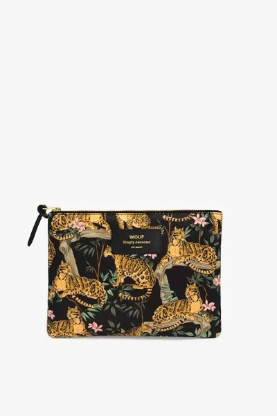 WOUF LARGE POUCH TIGER LAZY JUNGLE PRINT ML200014