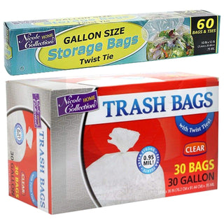 Great Value 30 Gallon Multi Purpose Twist Tie Bags 30 ct Box 