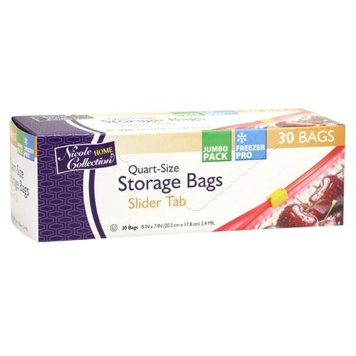 Nicole Home Collection Drawstring White Trash Bags, 13 Gal