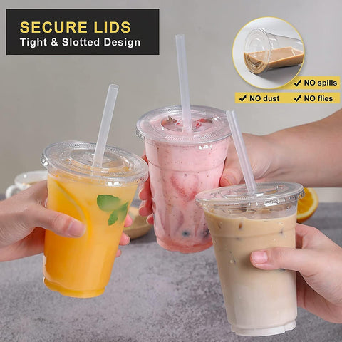 Secure Lids with Smoothie Cups