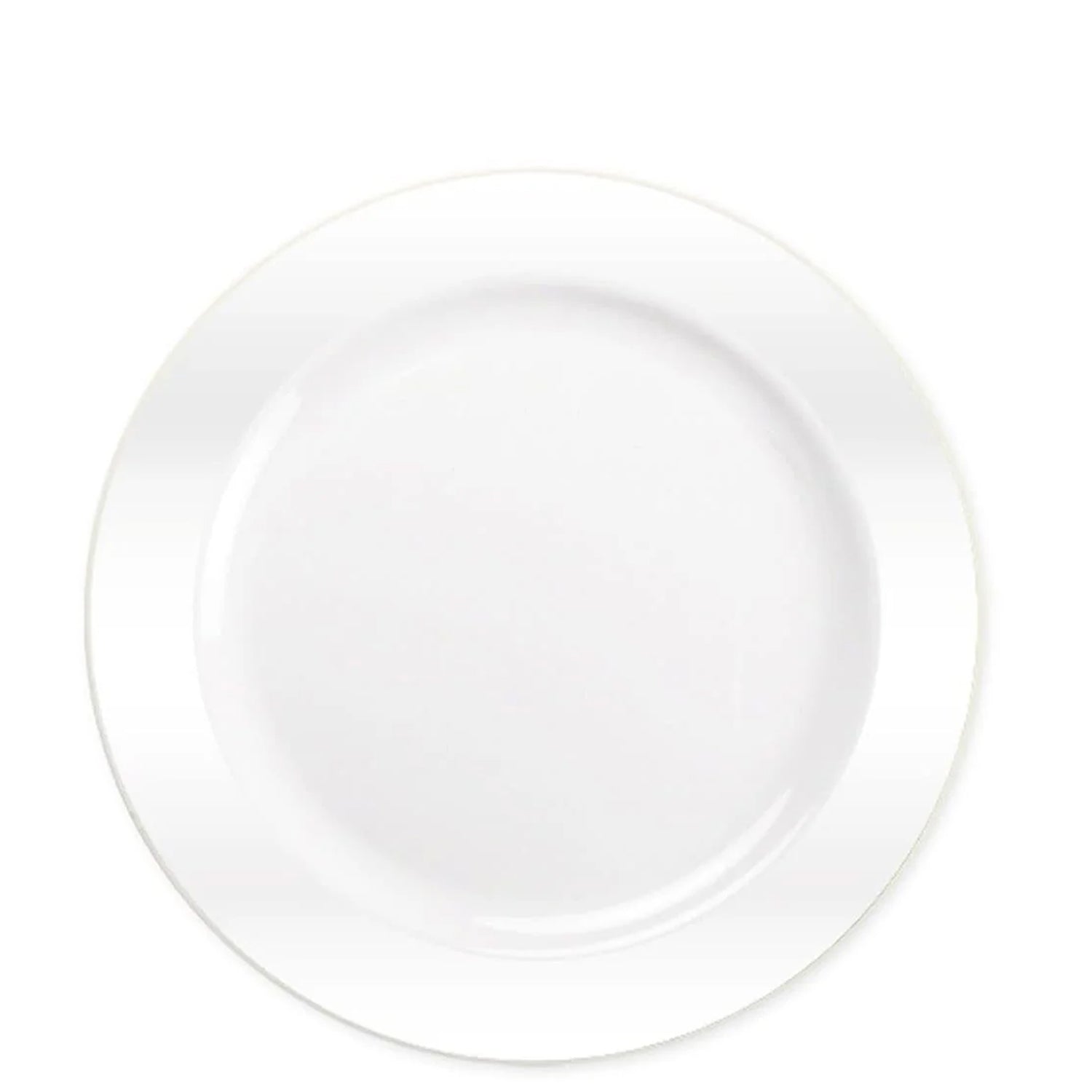 Photo 1 of 30 Count Magnificence Heavy weight Plastic 9" Dinner Plate Value pack Pearl White