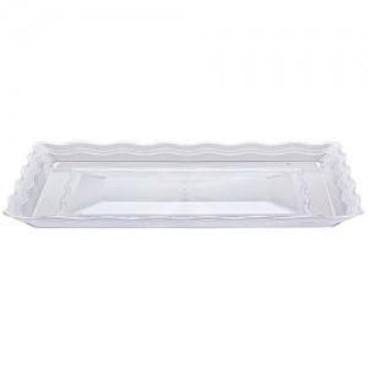 Clear Oval Plastic Tray 14'' X 21