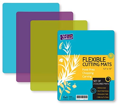  Flexible Plastic Kitchen Cutting Board Mats 12 Inch x