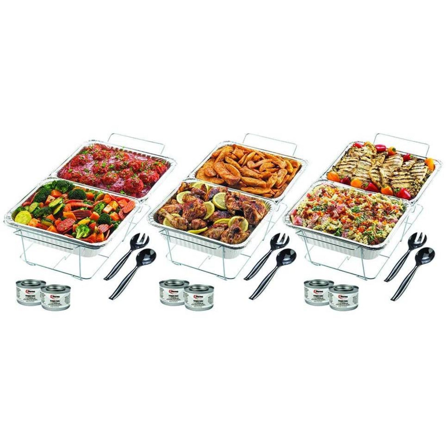 buffet chafing dish set 24pc