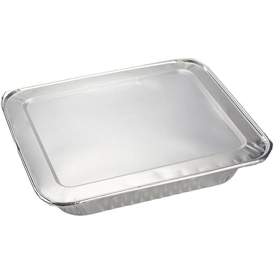 Disposable 9x13 Heavyweight Aluminum Foil Pans Half Size Deep Pans with Dome Lids| 10 ct