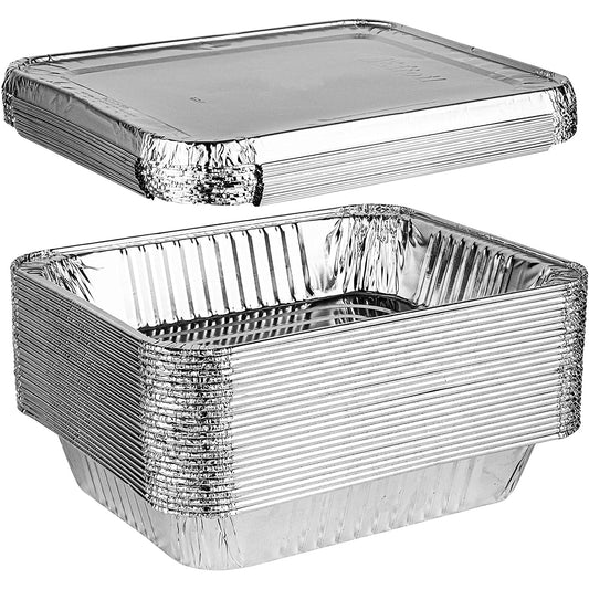 Disposable Aluminum 9 Square Deep Cake Foil Pan (Set of 50) Nicole Fantini
