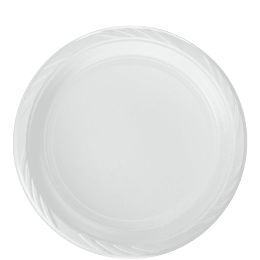 Case of Paper - 9 - Disposable - Uncoated - White - Lunch Plates