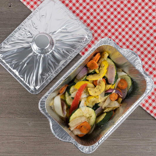 Nicole Fantini Disposable Aluminum Pot with Lid Complete Set Good to Use on Stove (3, Medium:4 Quartz:11X5 (LXH))