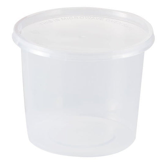 Nicole Home Collection Round Plastic Container with Lid, 24 oz