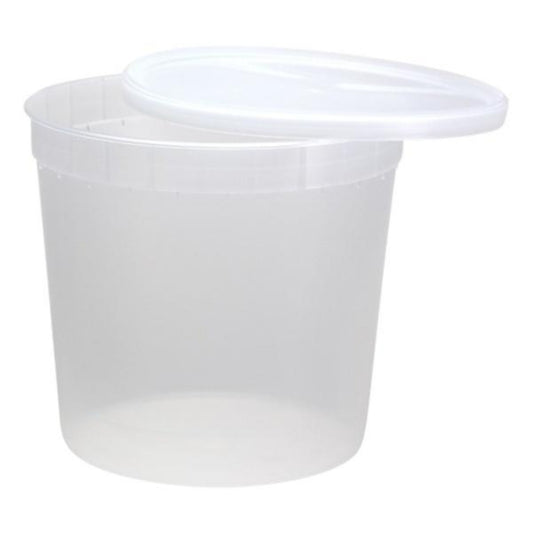 20 Sets] 86 Oz. Plastic Food Storage Deli Containers With Lids