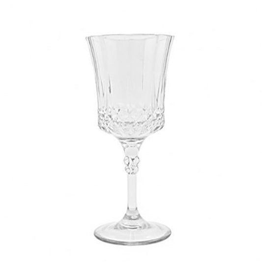 Simcha Crystal-like Hard Plastic Disposable Glasses, Wine, 8 oz - 4 pack