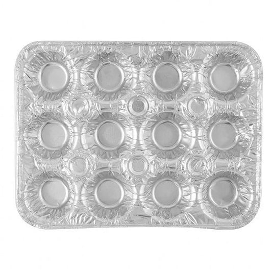 DOBI Muffin Pans (20 Pack) - Disposable Aluminum Foil 6-Cup