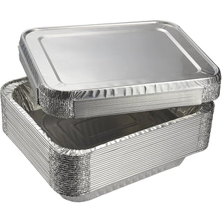 Aluminum Pans 9x13 Disposable Foil Pans (10 Pack) - Half Size Steam Ta –  Stock Your Home