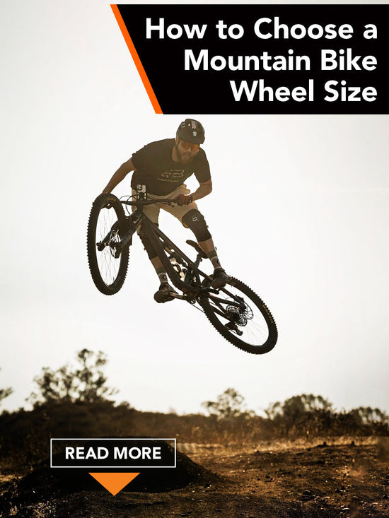 A mountain biker is suspended in mid-air on his bike, with his phone being securely held in place with a ROKFORM mount