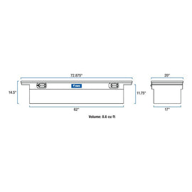 Weather Guard 72 in. Gloss Black Aluminum Full Size Low Profile