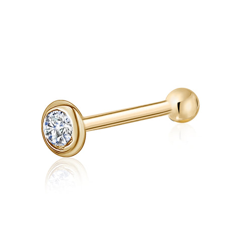 nose stud 14k gold Massete