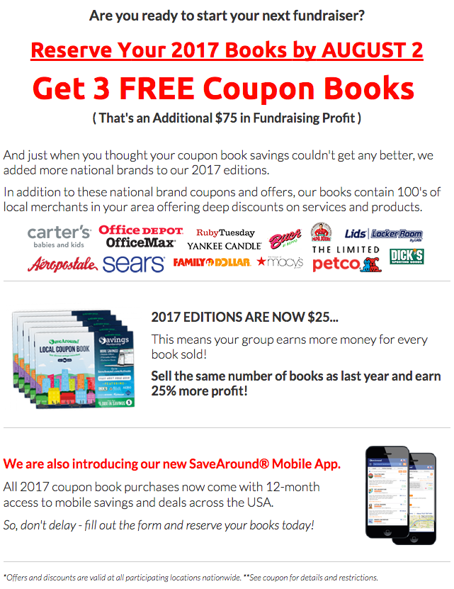 New National Partners Reserve 2017 Coupon Books Savearound