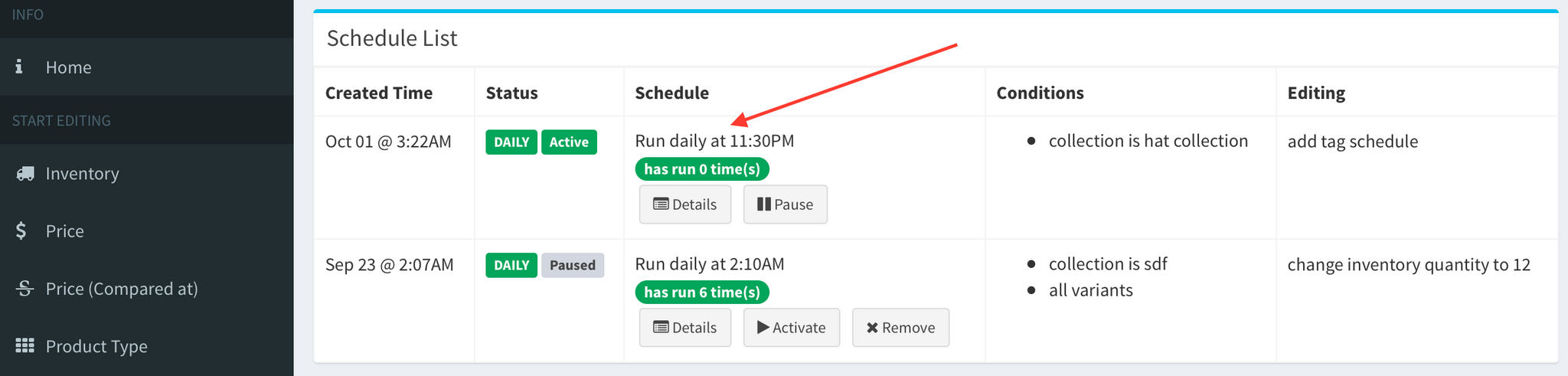 Shopify App - Bulk Product Edit by Hextom - Schedule Task Tutorial