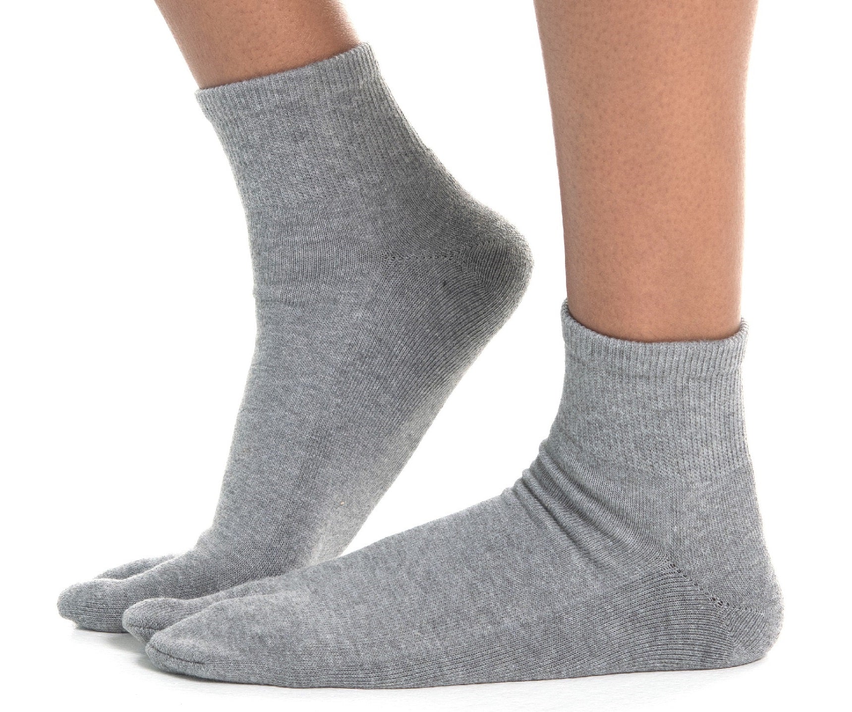 Mini-Crew - V-Toe Thicker Flip-Flop Tabi Socks Athletic or Casual Grey ...