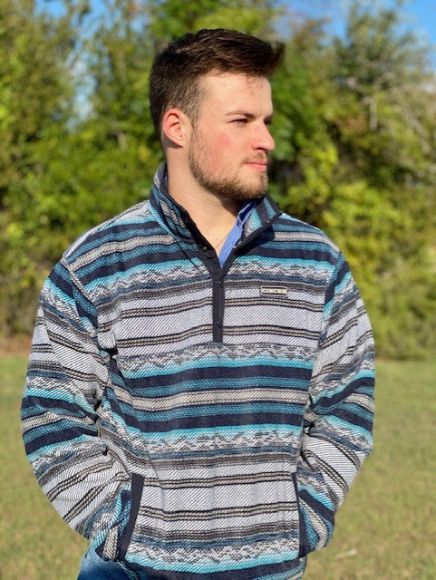 Men's Cinch Aztec Serape Blue Pullover Jacket - 1514004 – Blair's ...