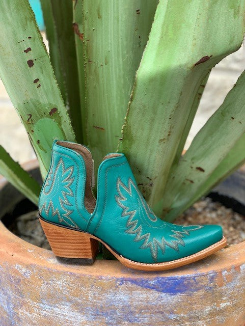 turquoise western booties