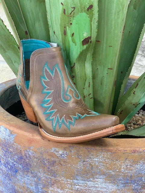 Western Ladies Ariat Dixon Brown & Turquoise Bootie - 10031484 – Blair ...