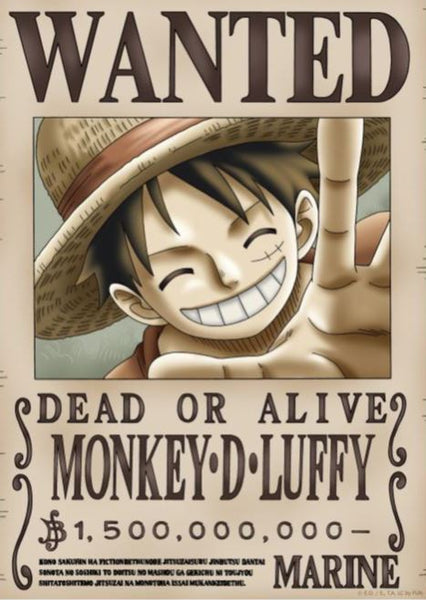 One Piece Wanted Poster Official Licensed Product Idecowall