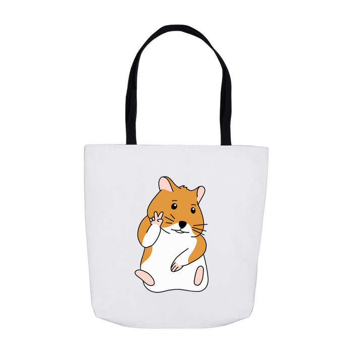 Hamster Peace Sign Tote Bag